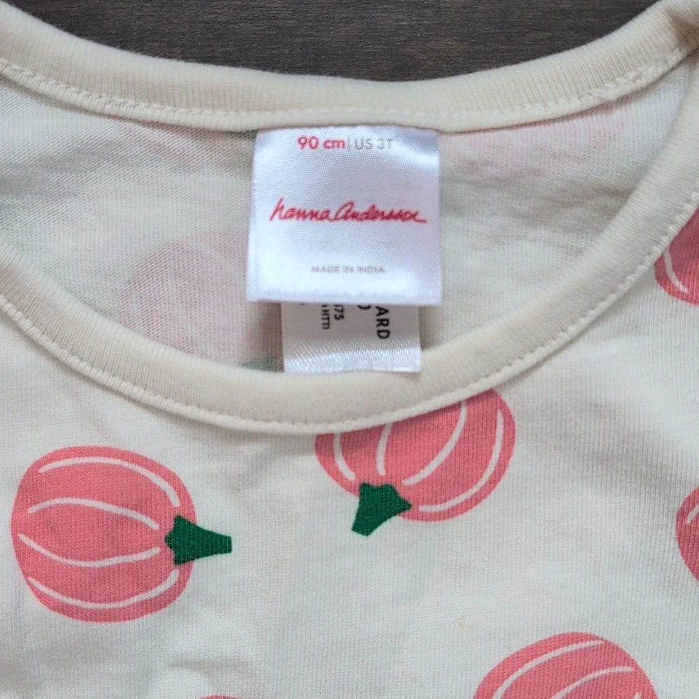 Hanna Andersson 3T Pumpkin Long Sleeve Playground Dress with Pockets - Picture 2 of 7